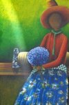Alberto Lestrad-Figura con flores
